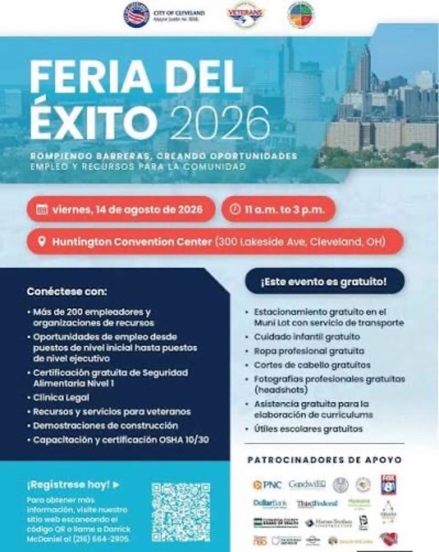 Spanish-language flyer for Feria del Éxito 2026.