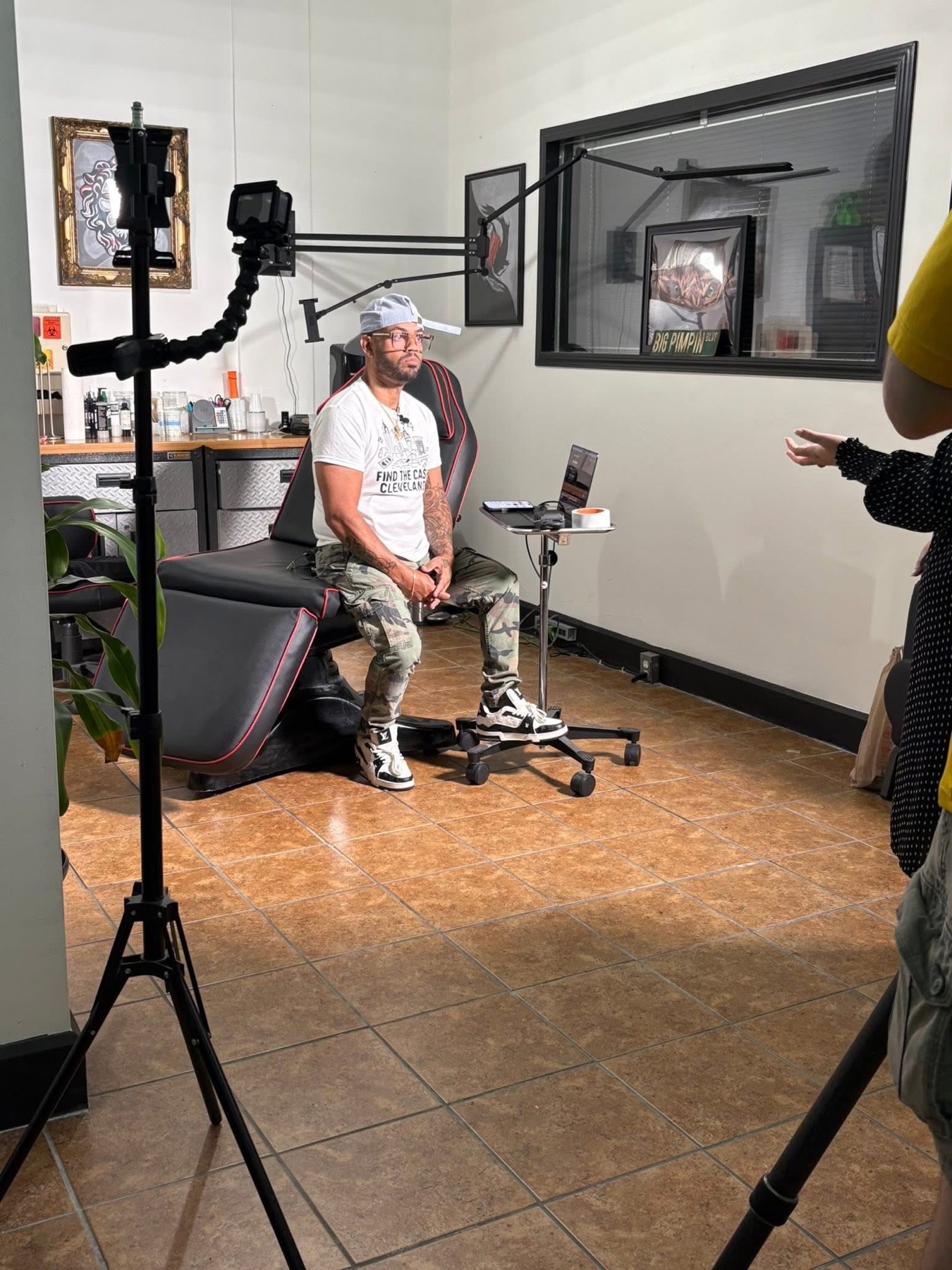 A filmed interview taking place inside Supremacy Ink and Piercing Studios