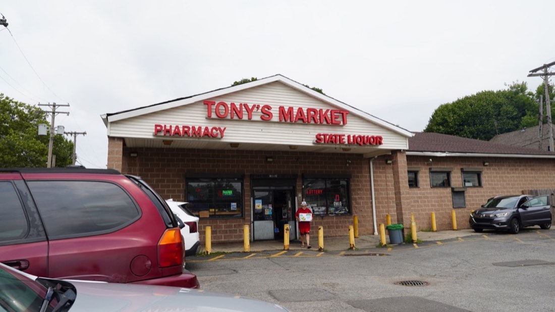 Front exterior of Tony’s Market on Clark Avenue