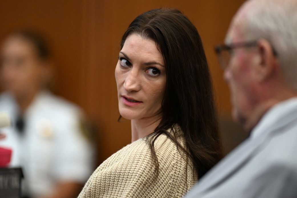 Close courtroom view of Lindsay Clancy during the trial