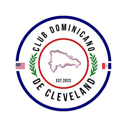 Official Club Dominicano de Cleveland logo with the Dominican Republic and United States flags.