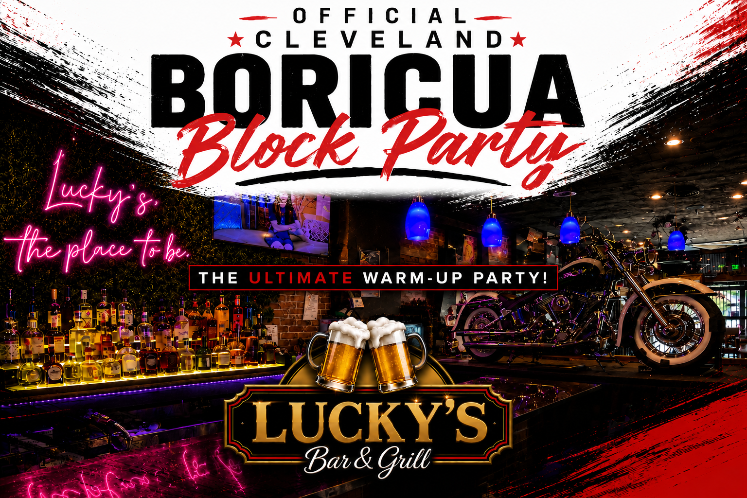 Cleveland Boricua and Lucky’s Bar & Grill present The Ultimate Warm-up Party