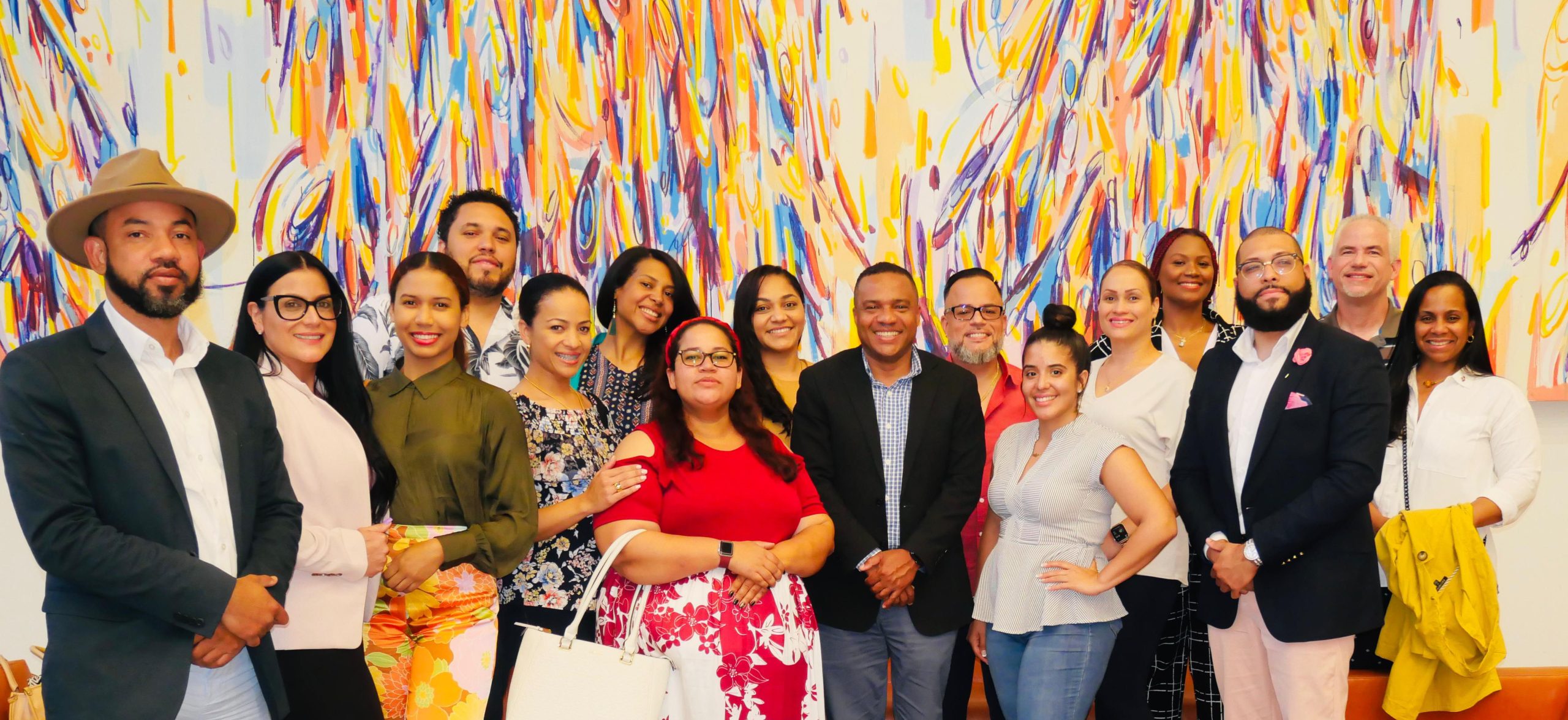 Members and supporters of Club Dominicano de Cleveland gather for a group portrait.