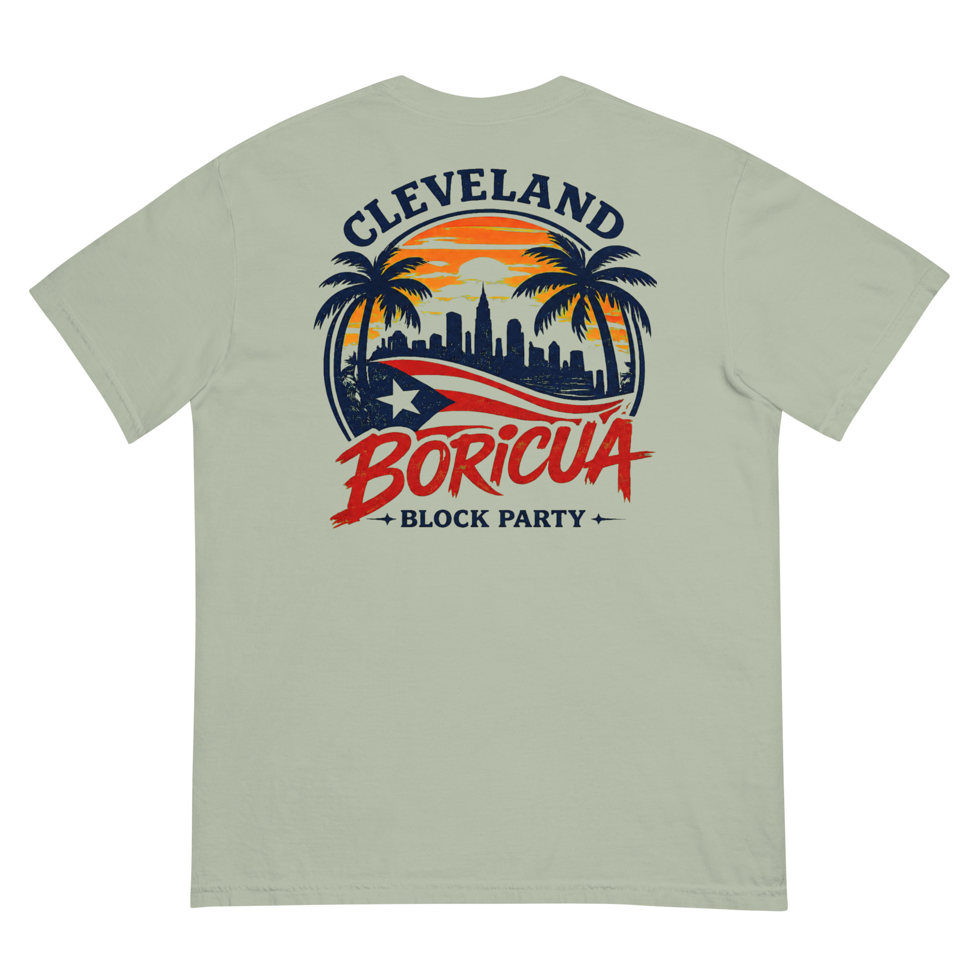 Cleveland Boricua Unisex garment-dyed heavyweight t-shirt - Image 3