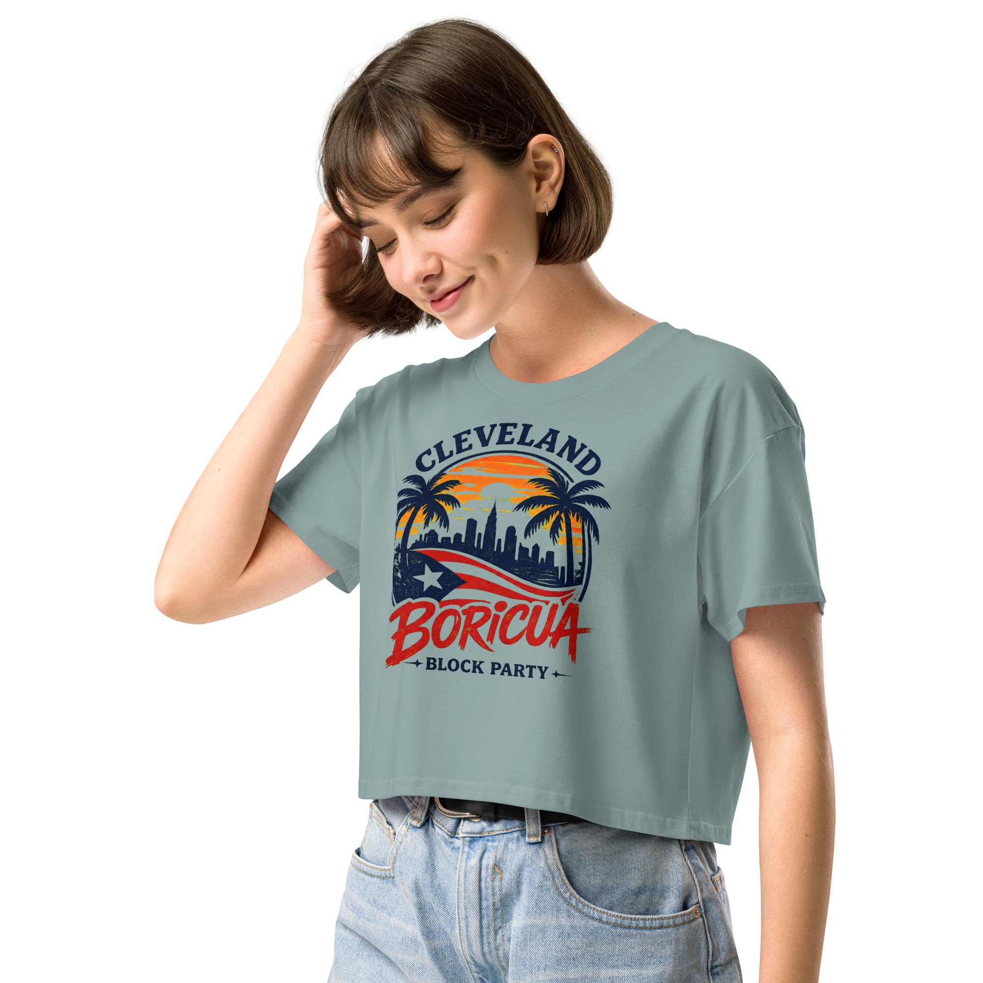 Cleveland BoricuaWomen’s crop top - Image 3