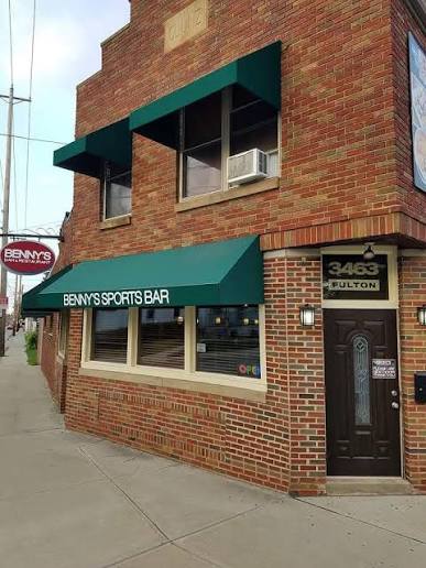 The exterior of Benny’s Sports Bar at 3463 Fulton Road.