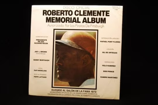 Roberto Clemente record album memorabilia celebrating his cultural legacy.