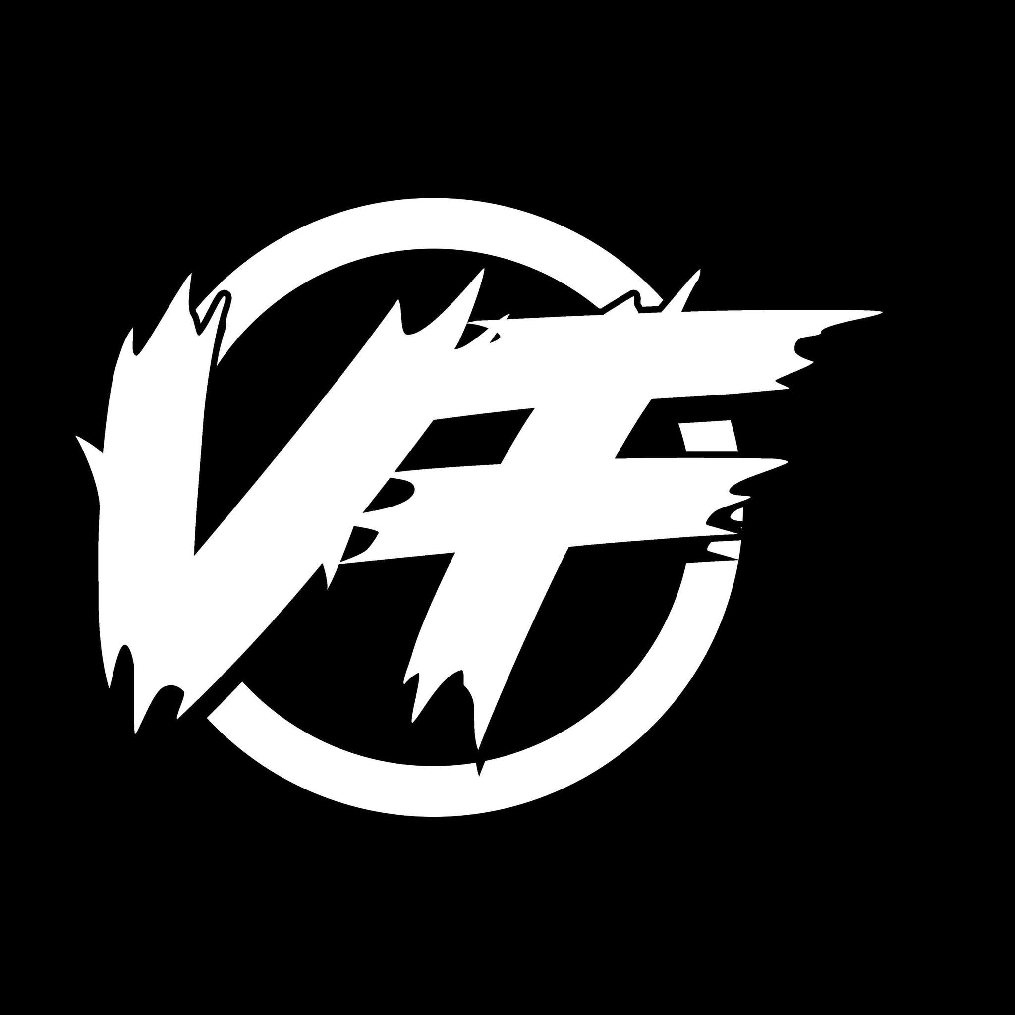 VIDA FRESH white VF logo inside a circular outline on a black background
